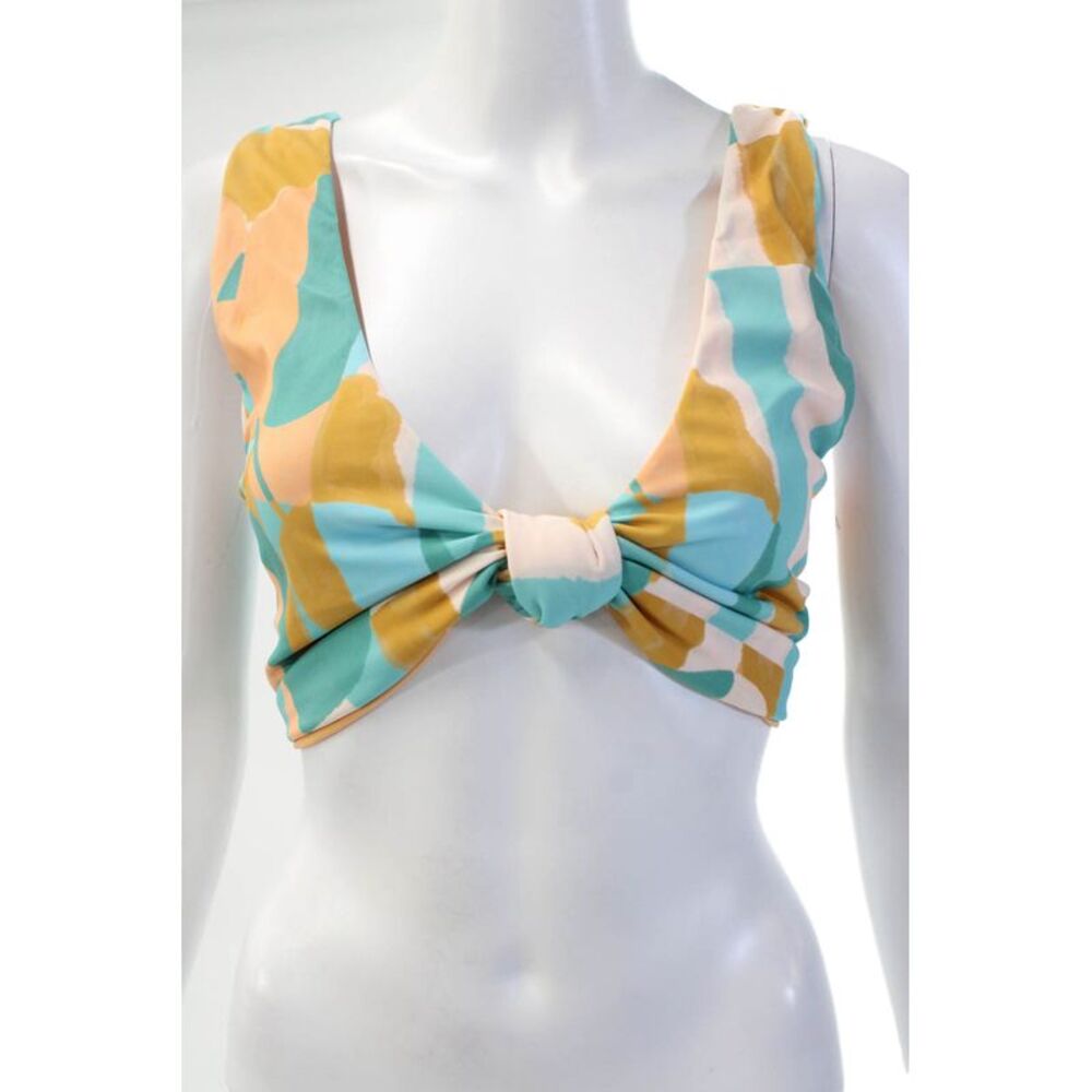Nomads Womens Playa Bikini Top - Expressivo Print And Peach Size 3XL